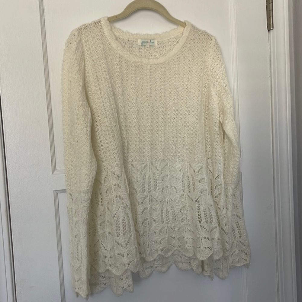 Grace & Lace crochet sweater